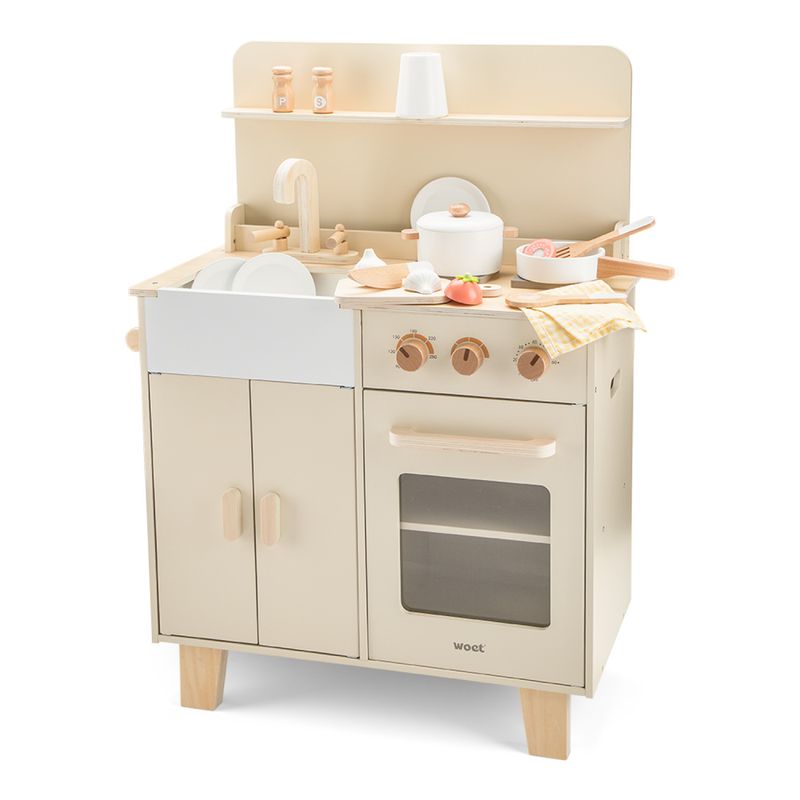 Woet Beige Lekekjøkken med tilbehør