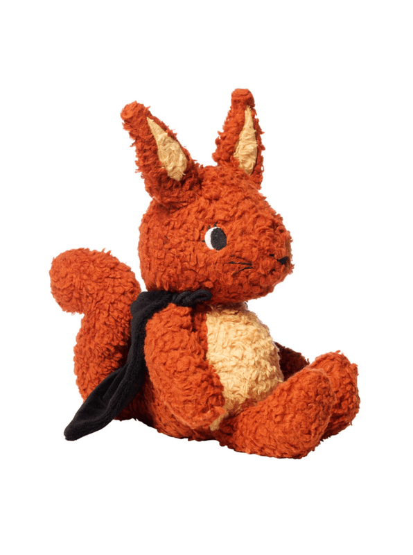 Sleeping Hero Kosebamse med Kappe i Naturmaterialer - Ekorn 26 cm.